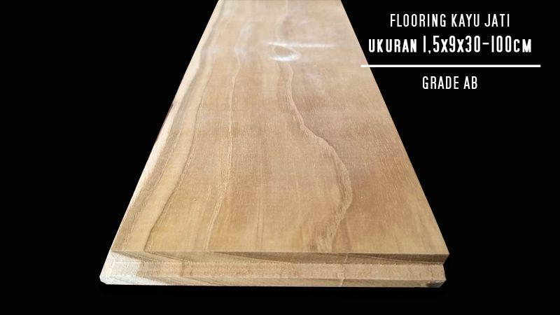 flooring kayu jati grade ab