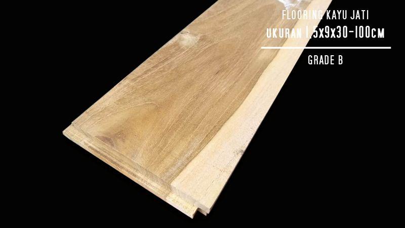flooring kayu jati grade b