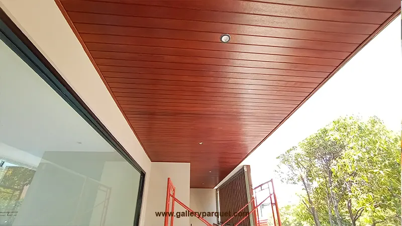 contoh terpasang plafon kayu