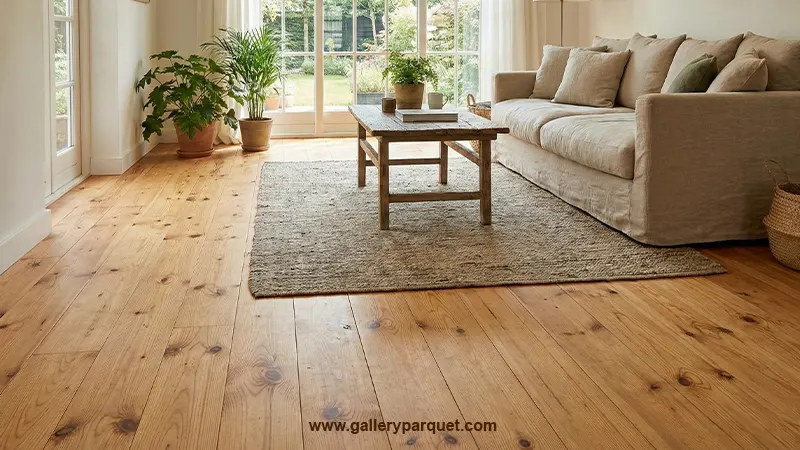 lantai kayu Pinus
